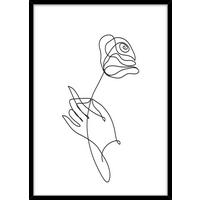 DRUK ARTYSTYCZNY LZ063 - czarny/biały, Trend, materiał drewnopochodny/papier (50/70cm) - Monee