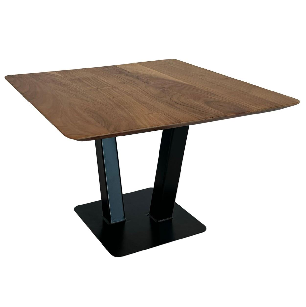 COUCHTISCH WL7.012 - Schwarz, Natur, Holz/Metall (60/60/40cm) - Livetastic