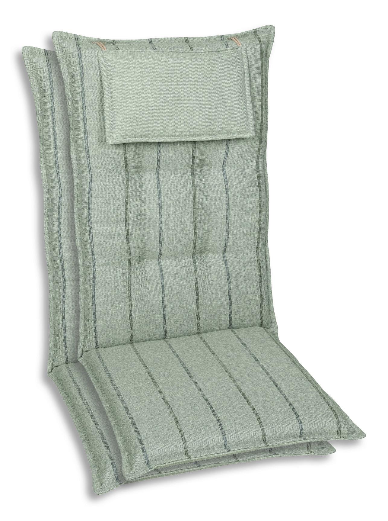 Sesselauflagenset 2-Teilig Hellgrün - Hellgrün, Basics, Textil (50/7/120cm)