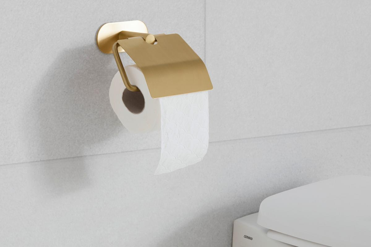 Toilettenpapierhalter in Goldfarben - LIFESTYLE, Metall (14/12,5/7cm) - Mömax