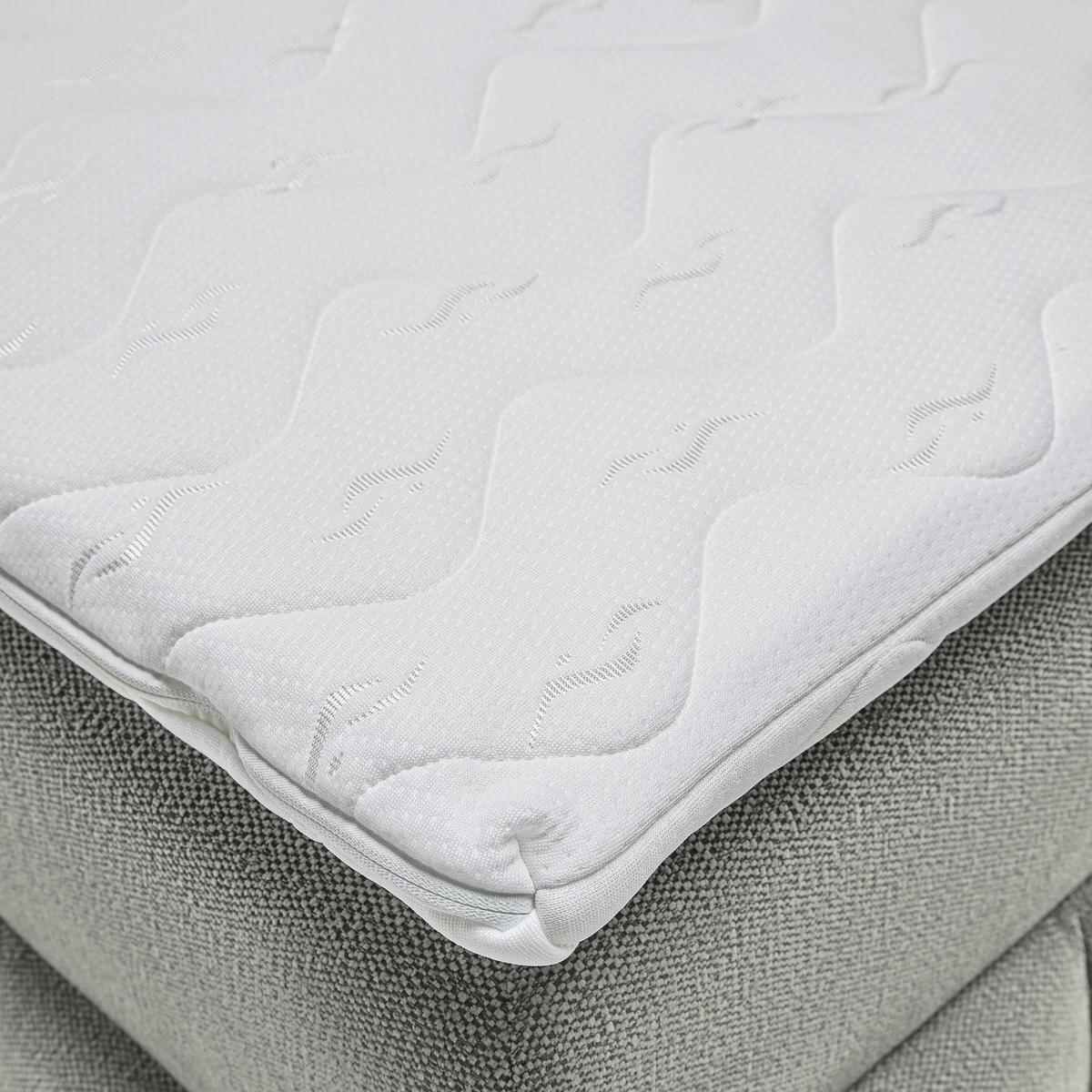Boxbett Elaris Dunkelgrau ca. 140x200cm - Chromfarben/Dunkelgrau, KONVENTIONELL, Kunststoff/Textil (140/200cm) - Mömax