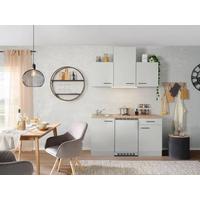 Mini Kuhinjski Blok Levi, S Hladilnikom In Kuhališčem - črna/siva, Moderno, leseni material (150cm) - FlexWell