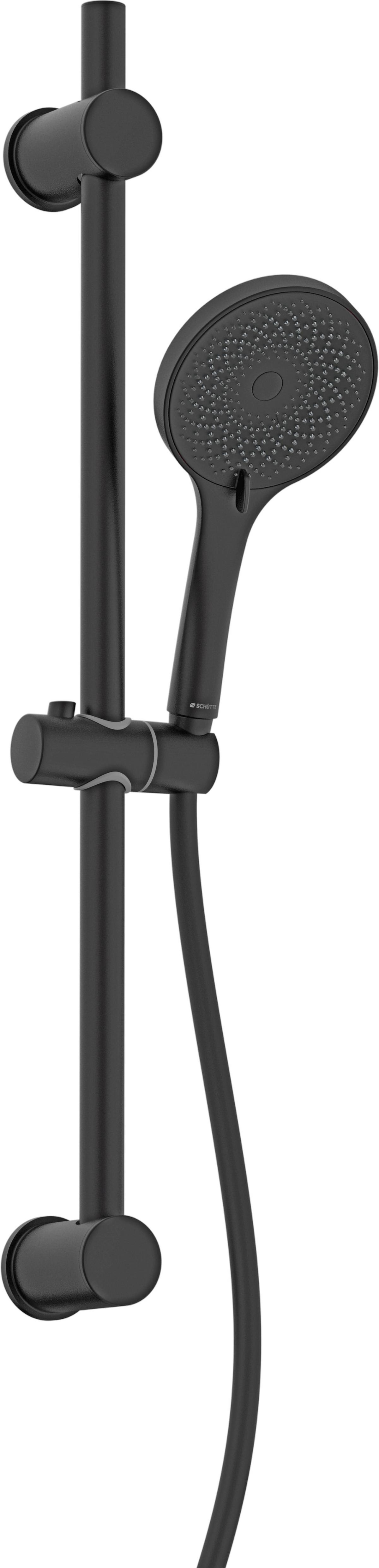 ZESTAW NATRYSKOWY 64926 - czarny, Basics, tworzywo sztuczne/metal (11,2/70/13cm) - Schütte