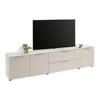 Lowboard Siena Kaschmir - Chromfarben/Kaschmir, MODERN, Glas/Holzwerkstoff (226/55/40cm) - Mömax