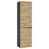 Garderobni Ormar Turino - hrast Artisan/antracit, Trend, drvni materijal (54/196,5/39,9cm) - Modern Living