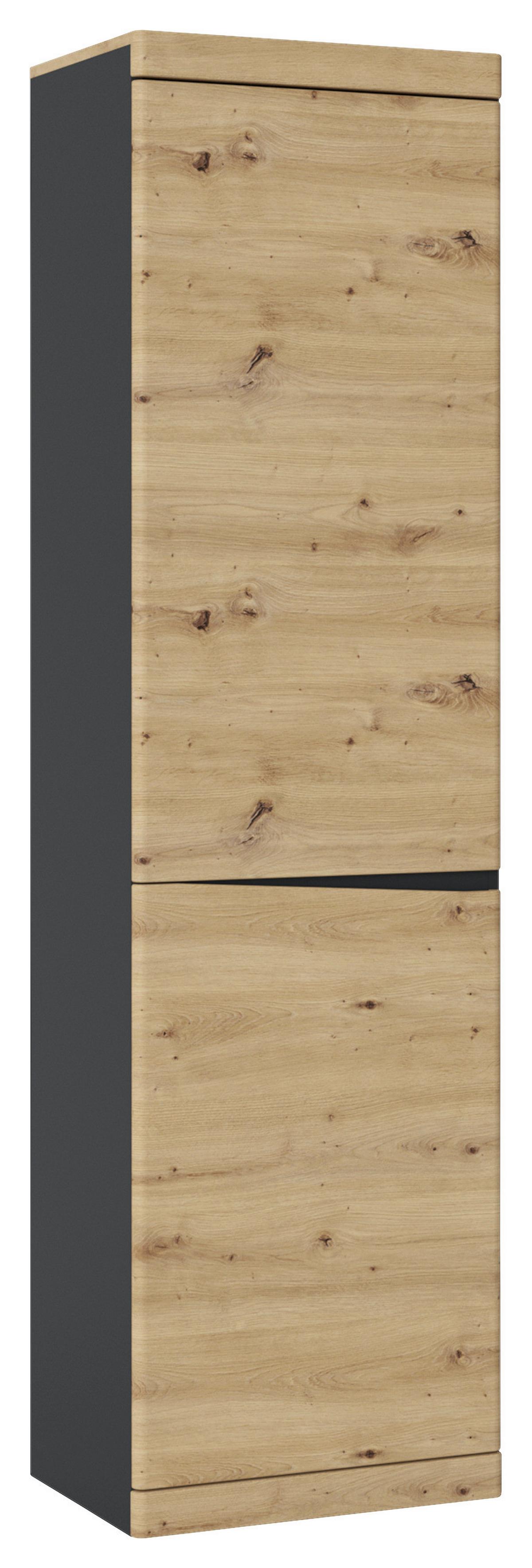 Omara Turino, Barva Hrasta, Antracit - antracit/hrast artisan, Trend, leseni material (54/196,5/39,9cm)