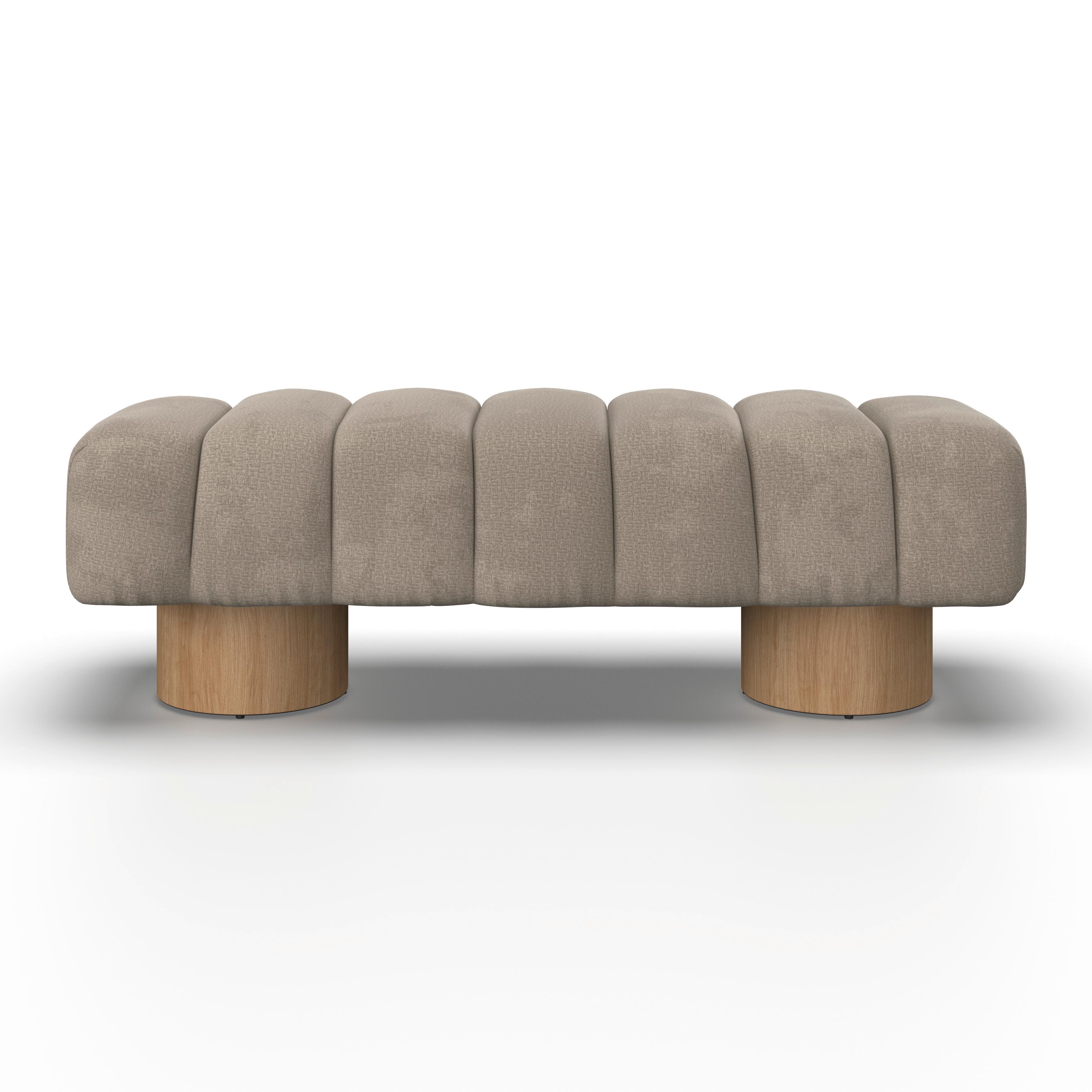 SITTBÄNK ALINA - ljusbrun/naturfärgad, Modern, trämaterial/trä (140/45/45cm) - Bessagi Home