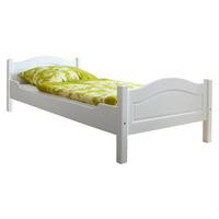 Postelja Rita, 100x200, Bor, Masivno, Bela - bela, Natur, les (100/200cm) - MID.YOU