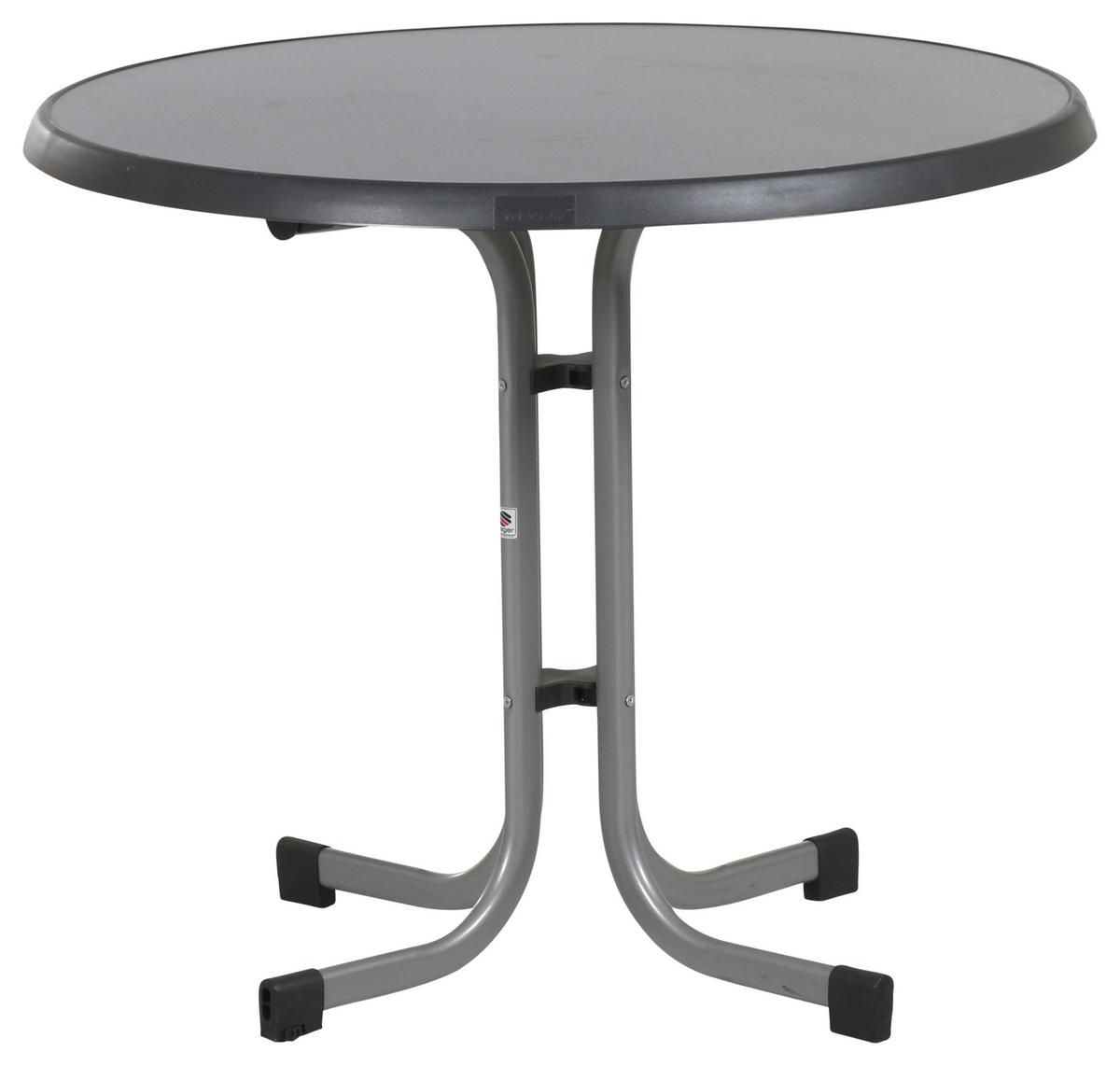 Gartentisch Graphitfarben ca. 86x86x72cm - Graphitfarben, MODERN, Holzwerkstoff/Metall (86/86/72cm) - Sieger