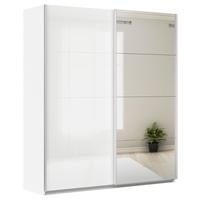 DULAP USI CULISANTE FELDKIRCH - argintiu/alb, Modern, material pe bază de lemn (181/210/62cm)