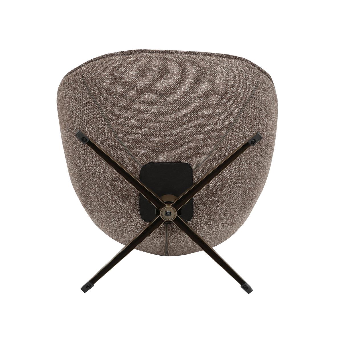 Fotelja Alba - brončane boje/smeđa, Moderno, metal/tekstil (76/94/87,5cm) - Mömax