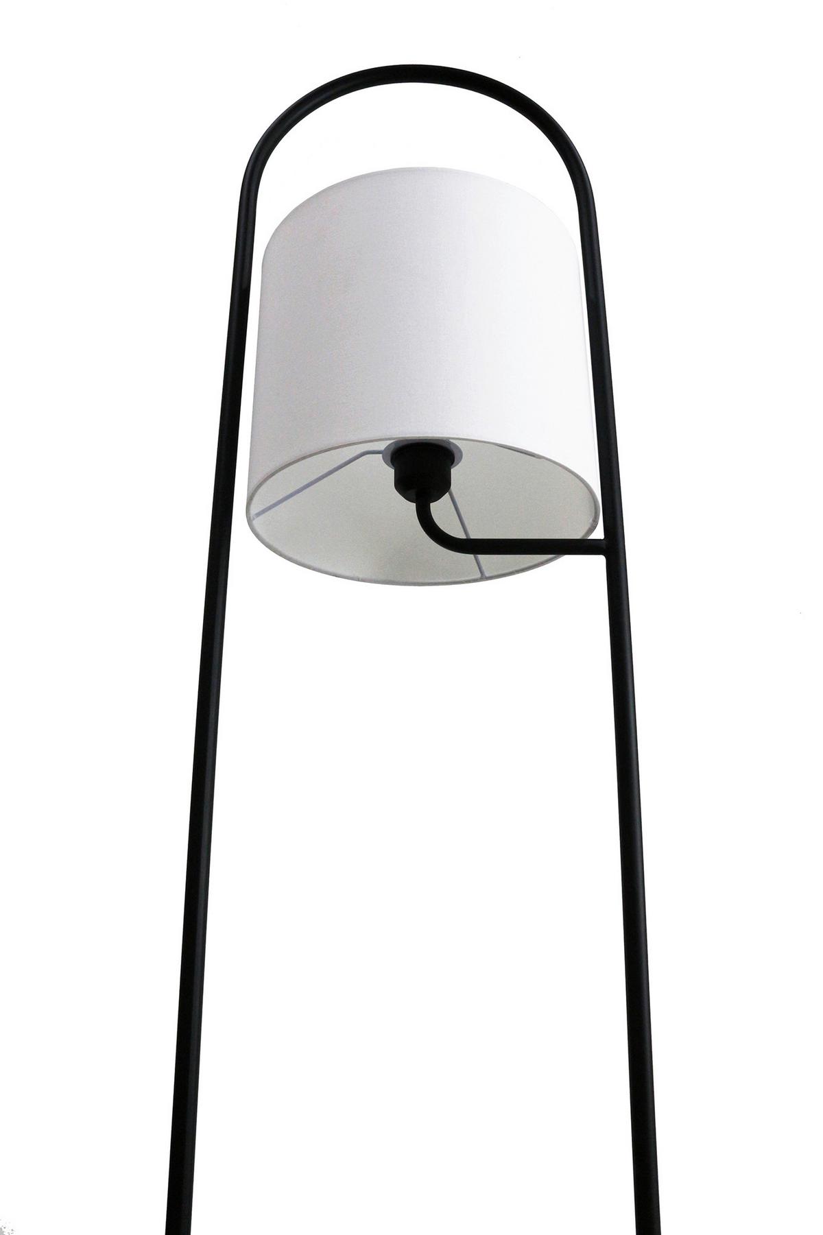 Stoječa Svetilka Acacia - črna/bela, Design, kovina/tekstil (40/153/40cm) - P & B