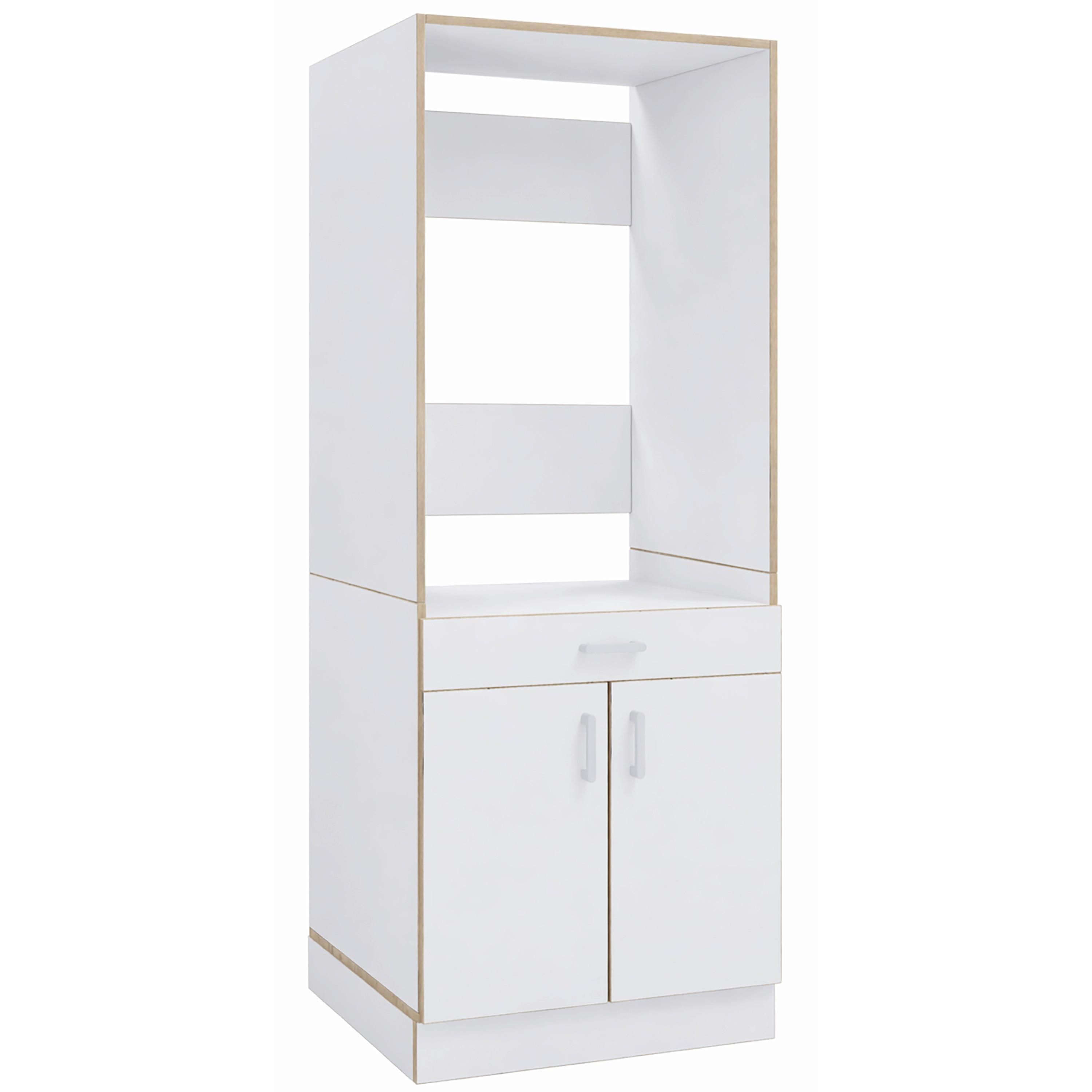 Waschmaschinenschrank Rislo - Honigeiche/Weiss, Trend, Holzwerkstoff/Kunststoff (67/162/68cm) - MID.YOU