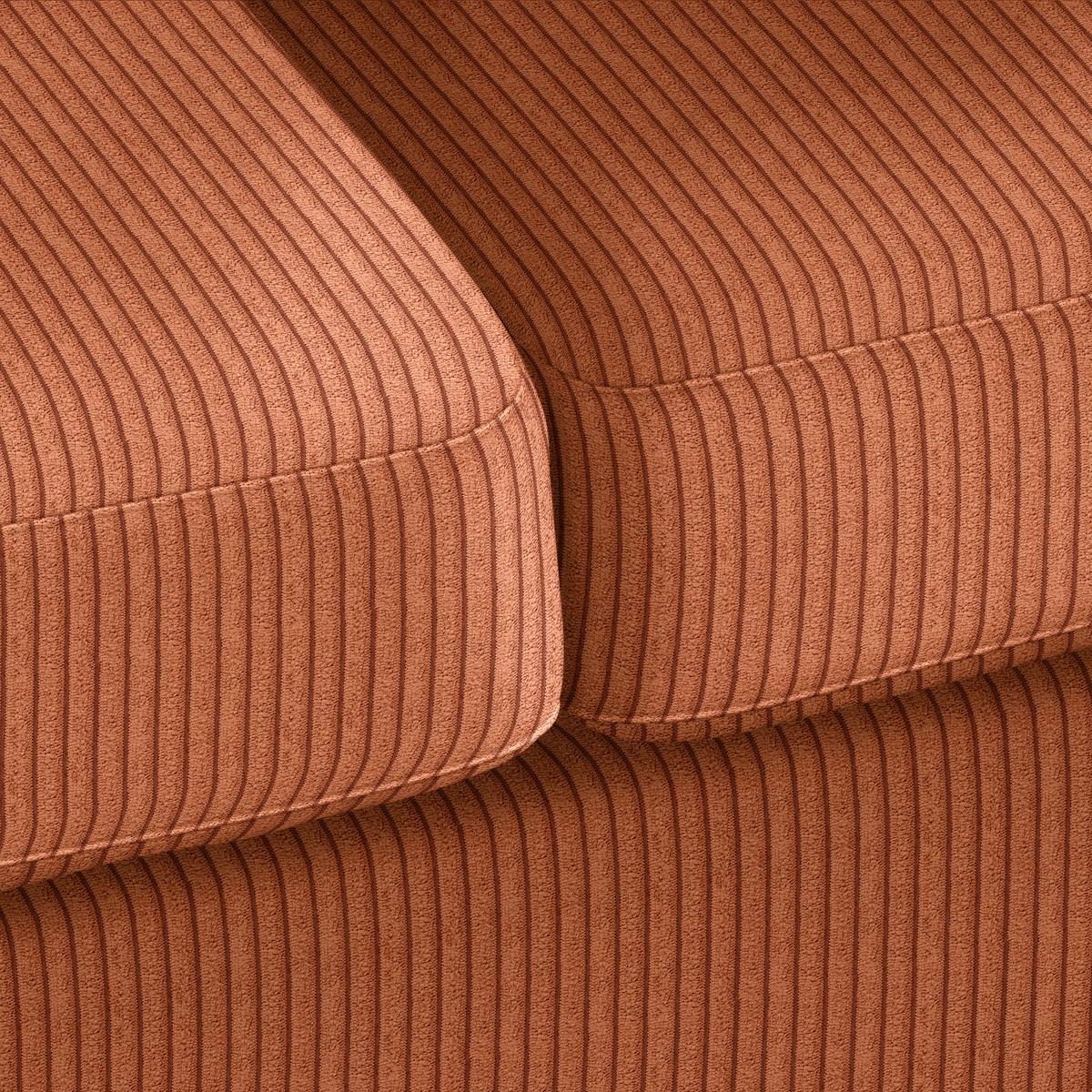 2-Sitzer-Sofa Devado Koralle Cord - Koralle/Naturfarben, Holz/Textil (190/70-85/95cm) - Mömax