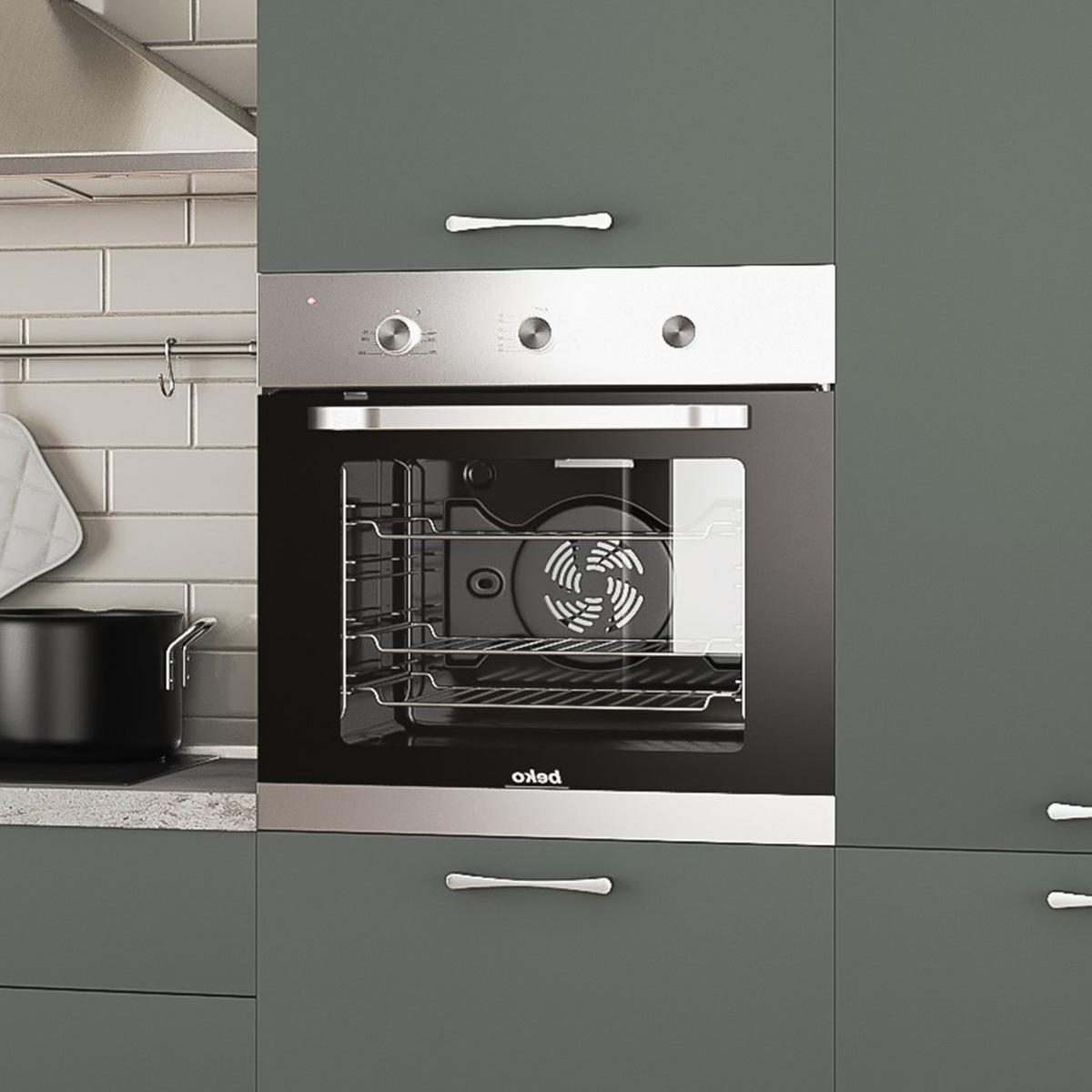 Blok Kuhinja S Aparatima Glen - zelena/antracit, Moderno, drvni materijal/metal (330/240/60cm) - Modern Living