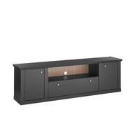 Lowboard Lincoln Schwarz/Eichefarben - Eichefarben/Messingfarben, Design, Holzwerkstoff/Metall (205/62/42cm) - MID.YOU