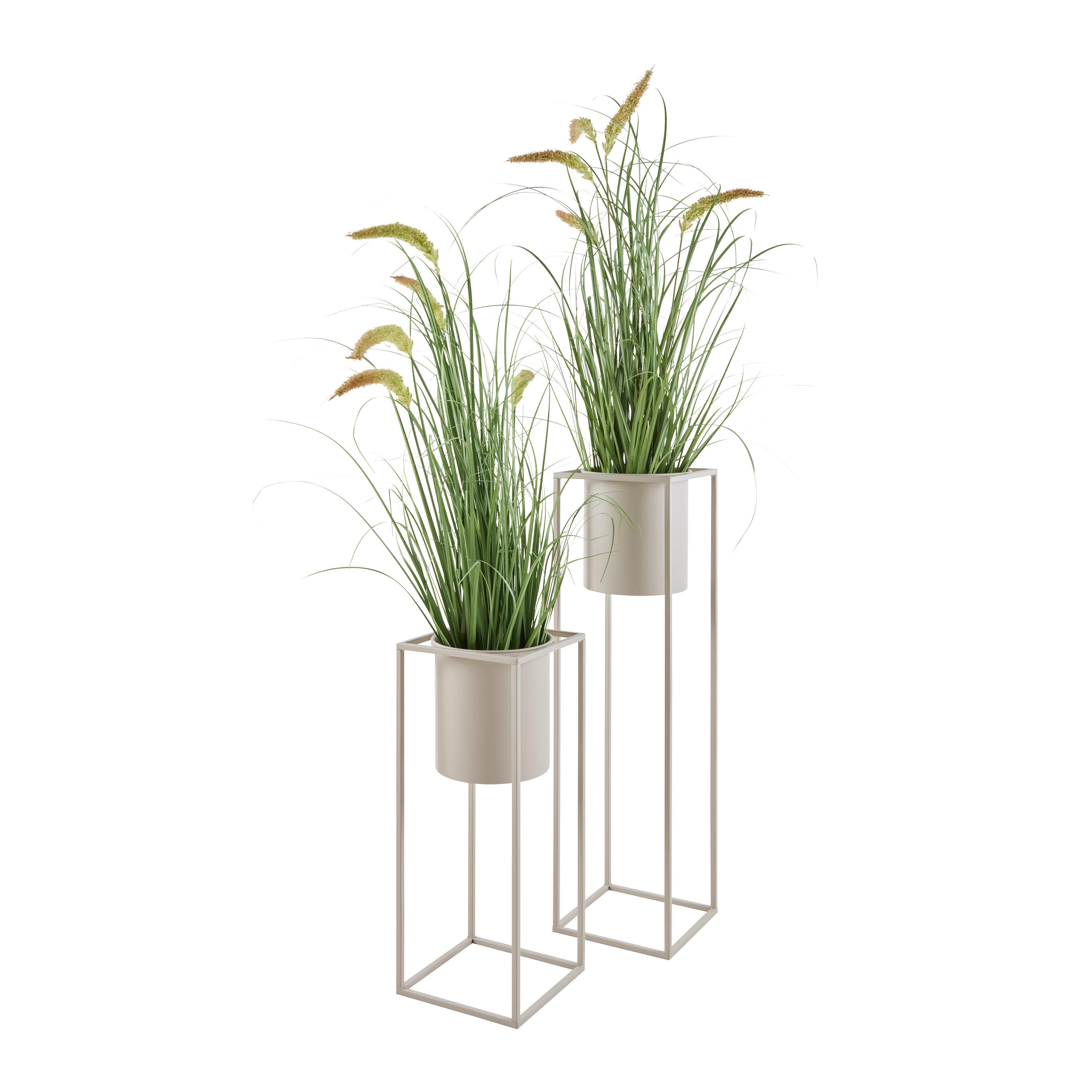 Übertopf Kiara Beige - Beige, LIFESTYLE, Metall (20,8/55,5cm) - Mömax