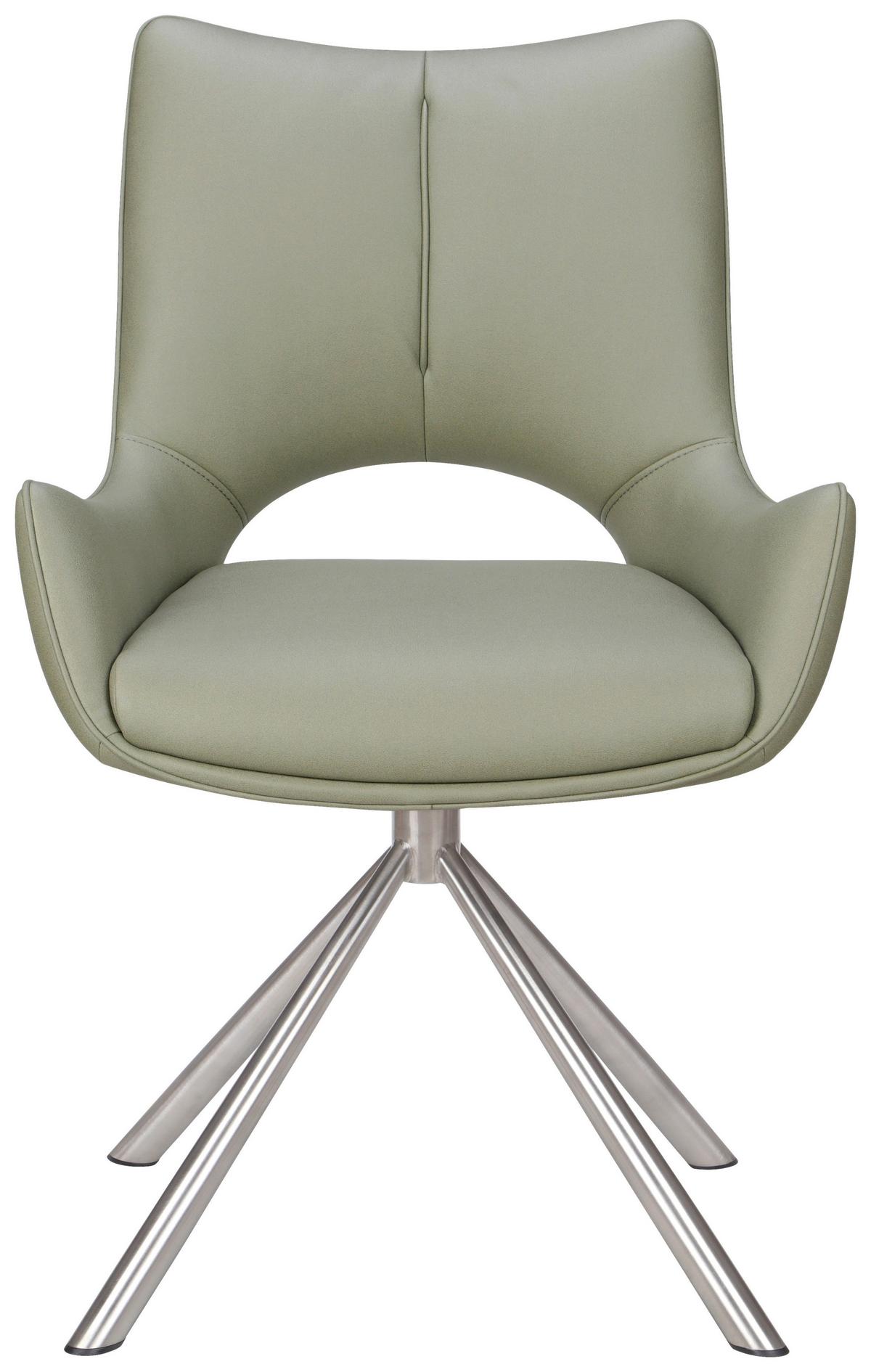 KRZESŁO APOLLO  -EXKLUSIV- - zielony/kolor stalowy, Design, metal/tkanina (57/85,5/62cm) - Carryhome