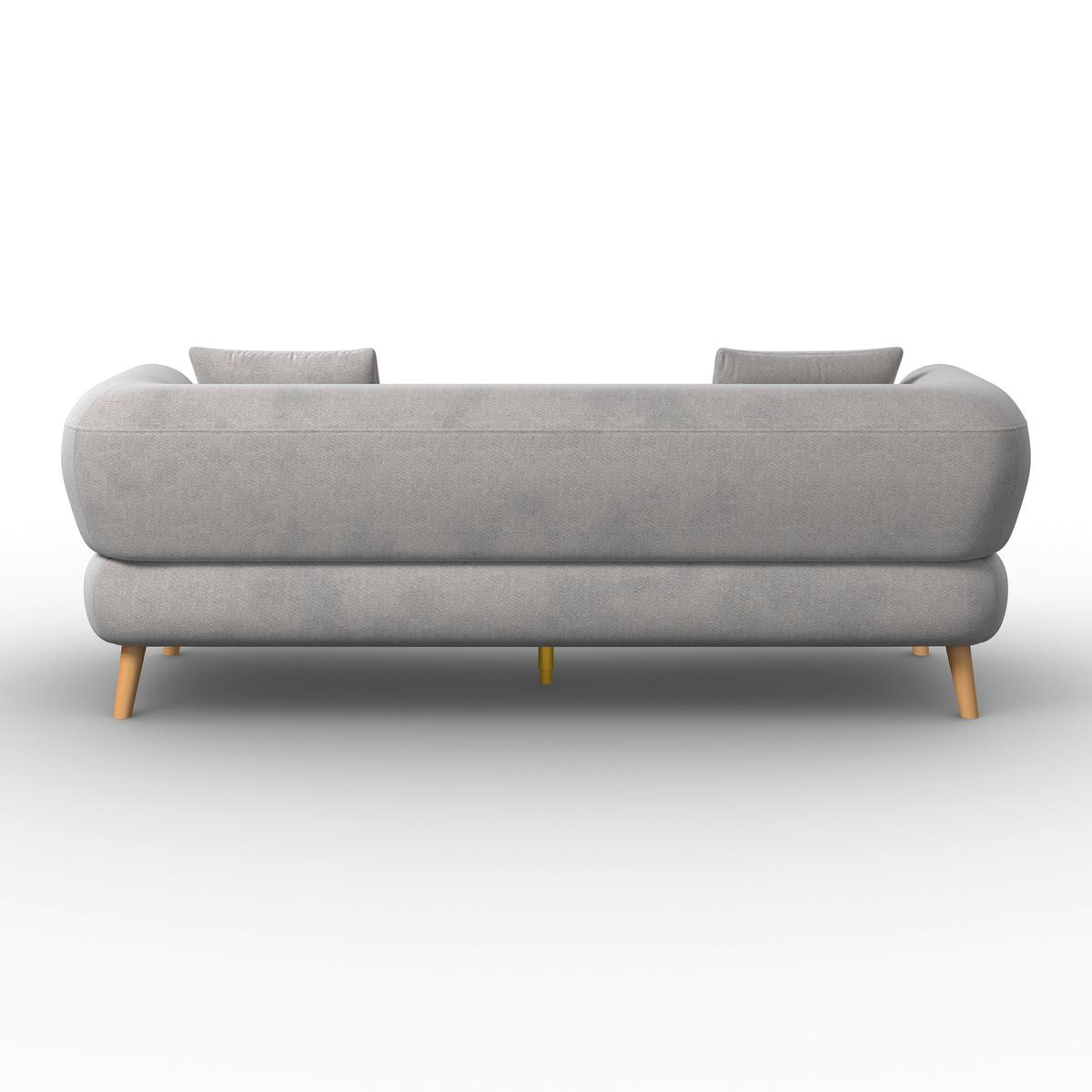 Sofa Elisabeth Bouclé Grau - Naturfarben/Grau, MODERN, Holz/Textil (216/81/94cm) - Bessagi Home