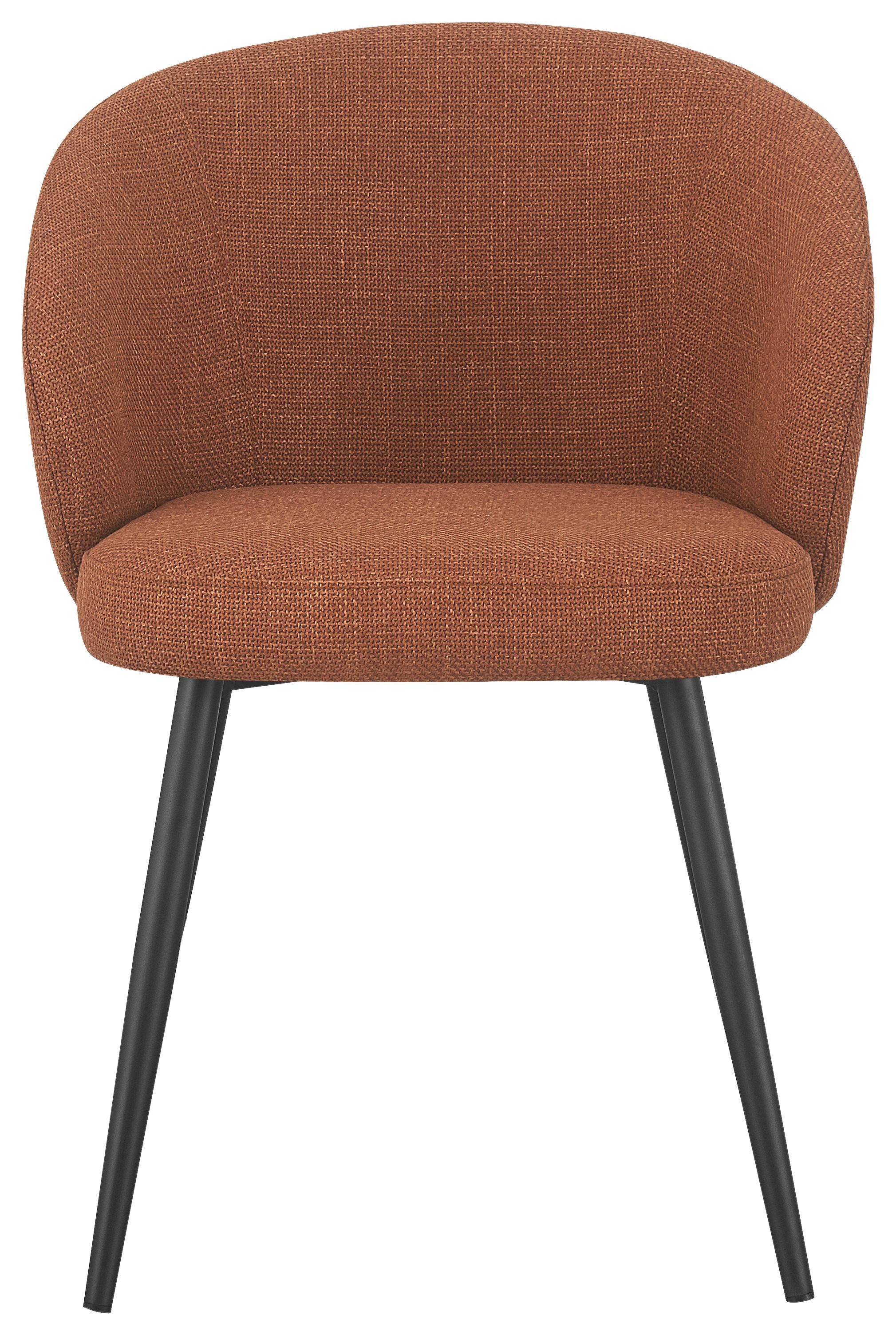 Stuhl Nala Orange - Terracotta/Schwarz, LIFESTYLE, Textil/Metall (57/76/60cm) - Mömax