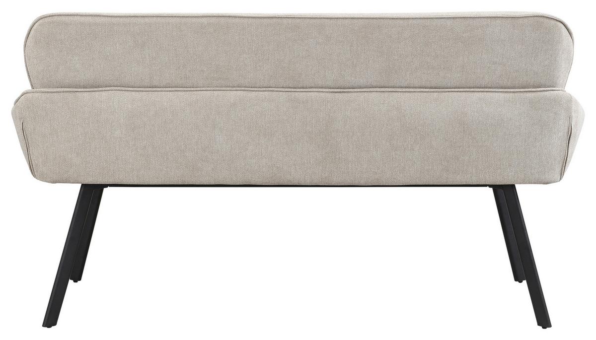 SITZBANK RICO - Taupe/Schwarz, MODERN, Textil/Metall (140/90/62cm) - MID.YOU
