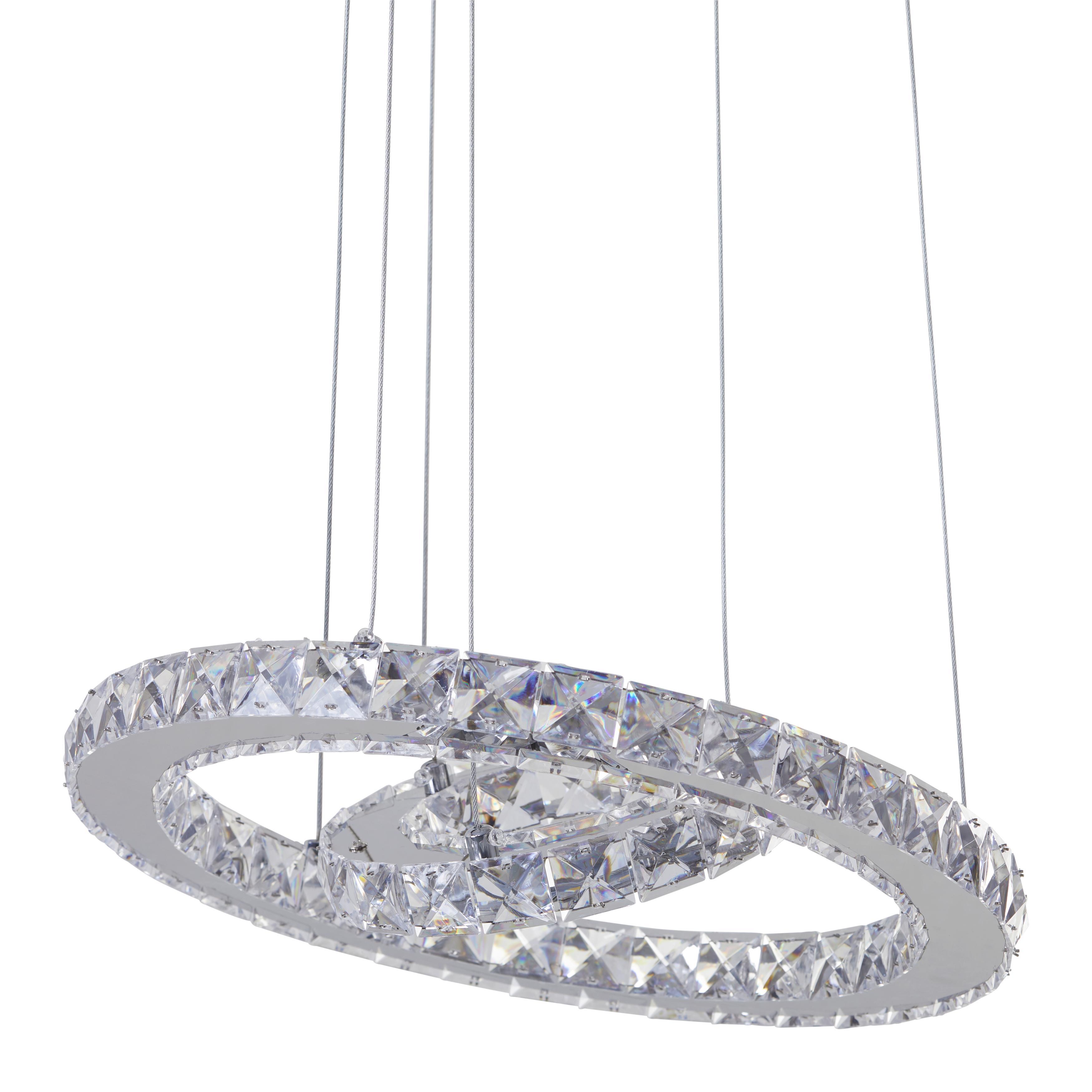 LED-Hängeleuchte Forli, max. 24 Watt - Chromfarben, MODERN, Kunststoff/Metall (40/100-150cm) - Mömax modern living