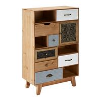 Komód Frame - feketefenyő színű/fekete, Modern, fa (68/112/34cm) - Bessagi Home