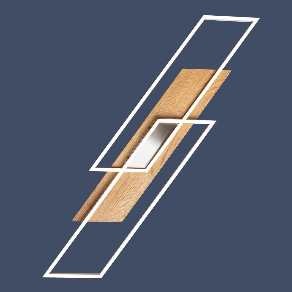 LAMPA SUFITOWA 138335 PANAMA - kolor niklowy, Design, metal/drewno (114/25/7cm)