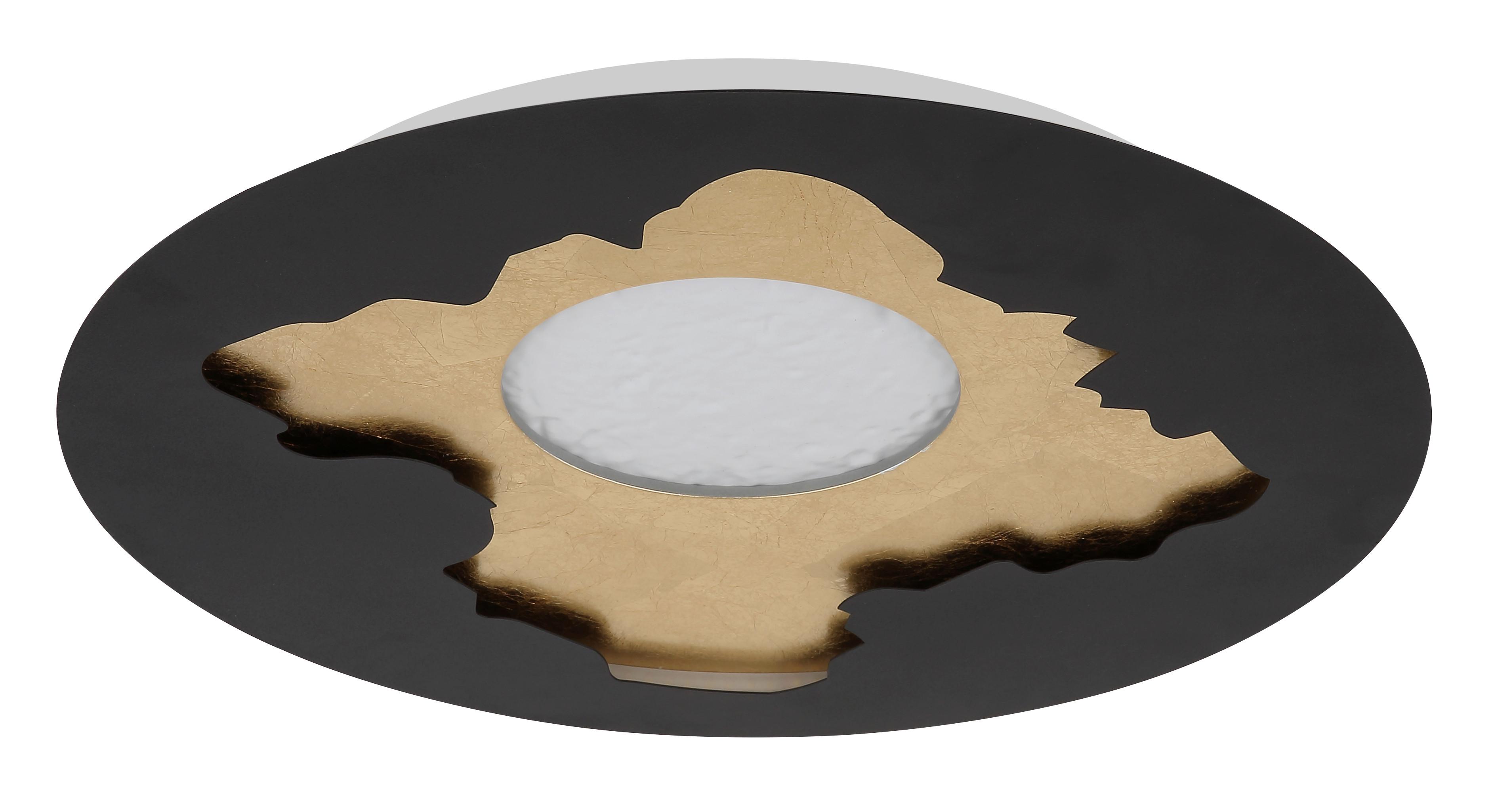 LED-DECKENLEUCHTE 48485   OBSCURA - Goldfarben/Opal, Basics, Kunststoff/Metall (45/4,9cm) - Globo