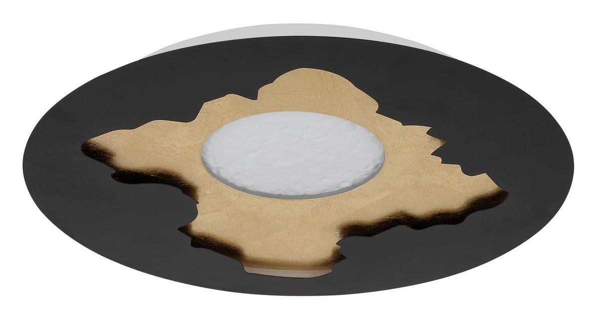 LED-DECKENLEUCHTE 48485   OBSCURA - Goldfarben/Opal, Basics, Kunststoff/Metall (45/4,9cm) - Globo