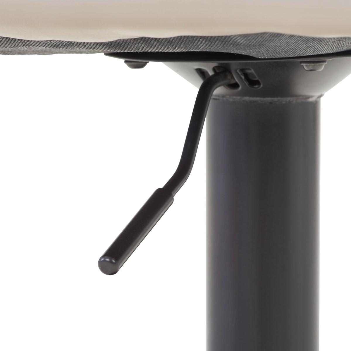 STOŁEK BAROWY ELIAS - czarny/cappuccino, Modern, metal/tkanina (42/109,5/52cm) - Livetastic