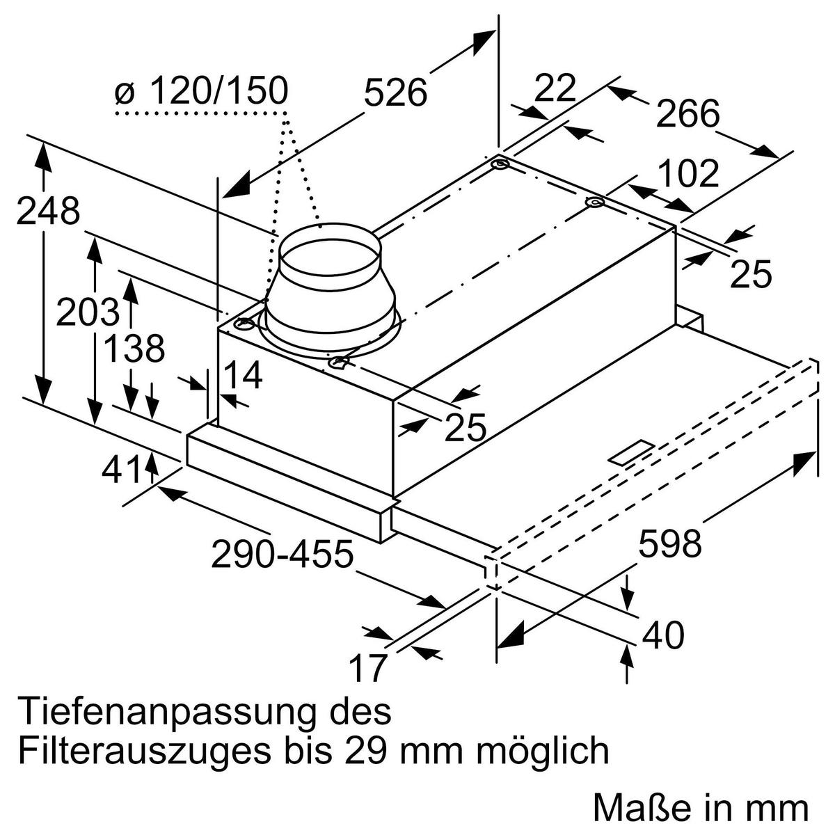 Dunstabzugshaube LI63LA526 - Silberfarben, LIFESTYLE, Metall (59,8/20,3/29cm) - Siemens