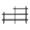 HYLLA BEND -EXKLUSIV- - svart, Modern, metall/trämaterial (115/72/27cm) - Mömax
