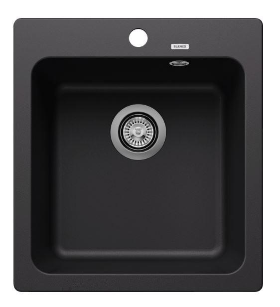 Einbauspüle Naya 45 Schwarz - Schwarz, MODERN, Stein (46,5/51cm) - Blanco