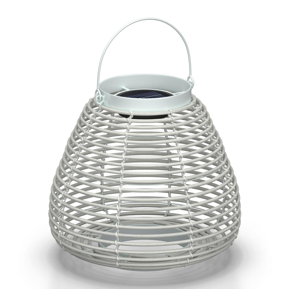 Solarleuchte Anina Weiß Metall/Kunststoff - Weiß, MODERN, Kunststoff/Metall (31/29/31cm) - Bessagi Garden