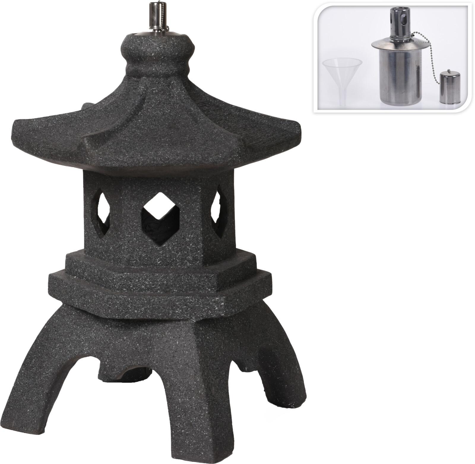 Olajlámpa Pagoda - természetes anyagok (45/41/63cm)