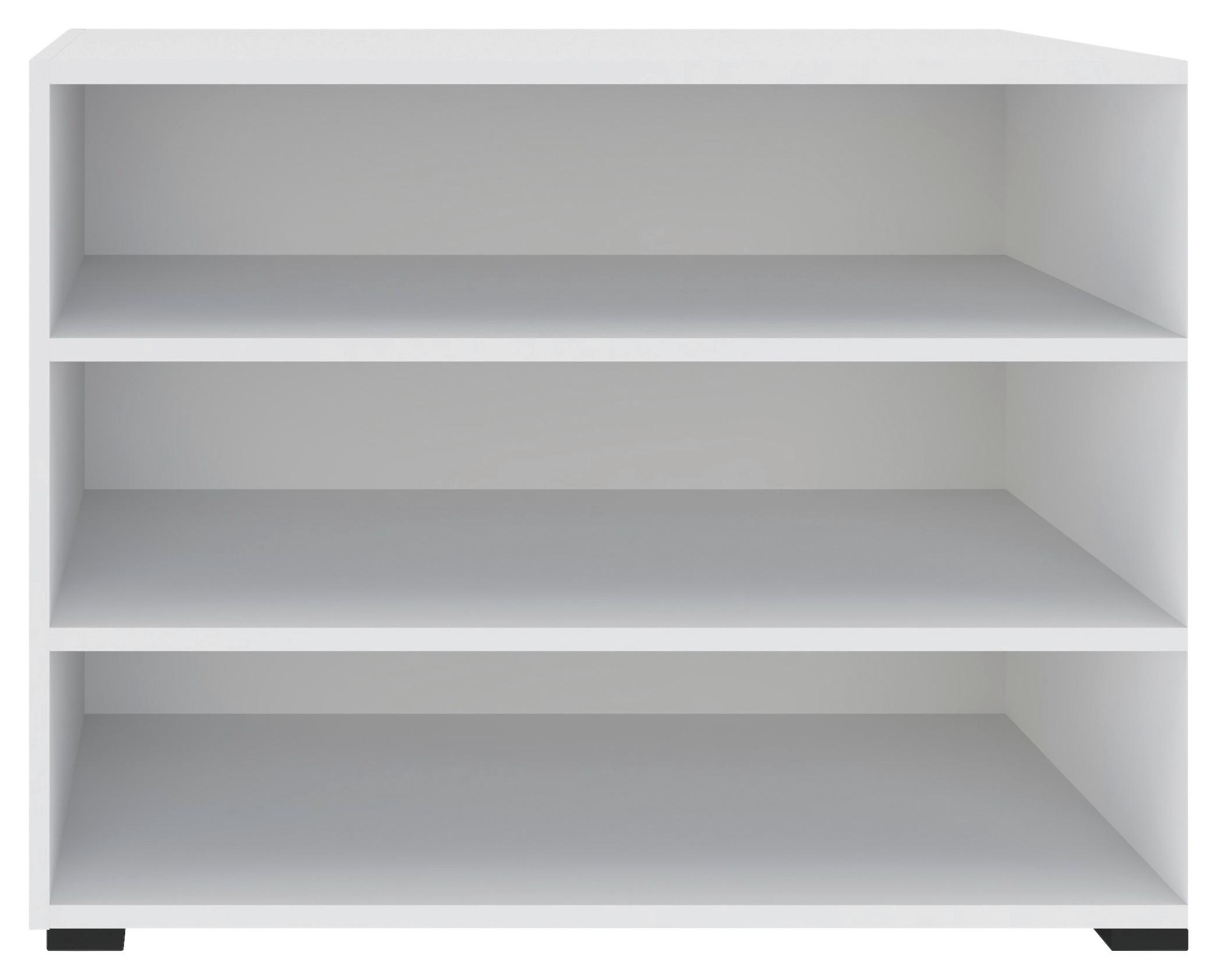 Regal Unit in Weiß - Schwarz/Weiß, MODERN, Holzwerkstoff (91,2/67,2/40cm) - Based
