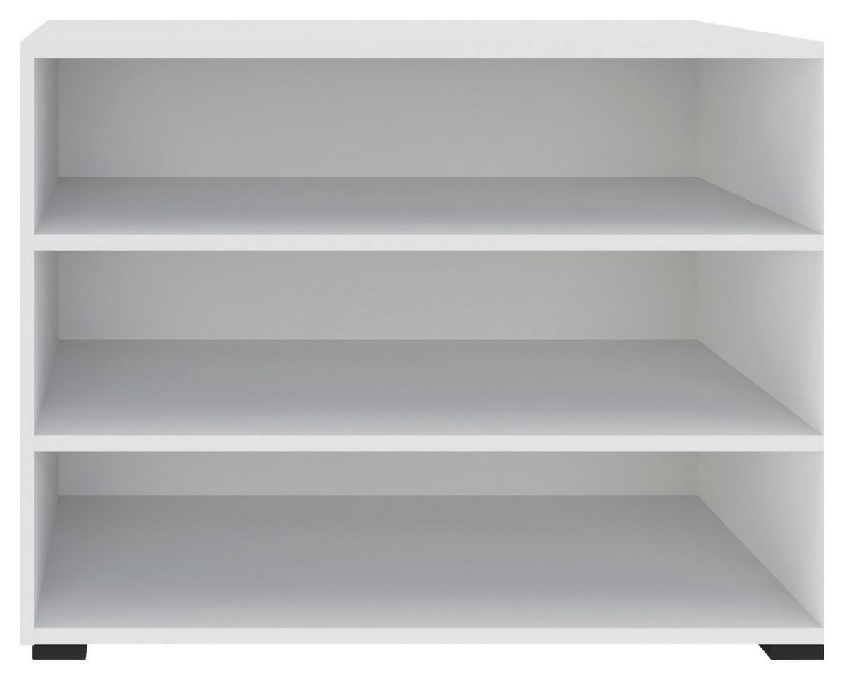 Regal Unit in Weiß - Schwarz/Weiß, MODERN, Holzwerkstoff (91,2/67,2/40cm) - Based