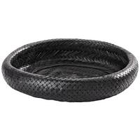 Dekor Kosár Finn - fekete, természetes anyagok (36/8cm) - Modern Living