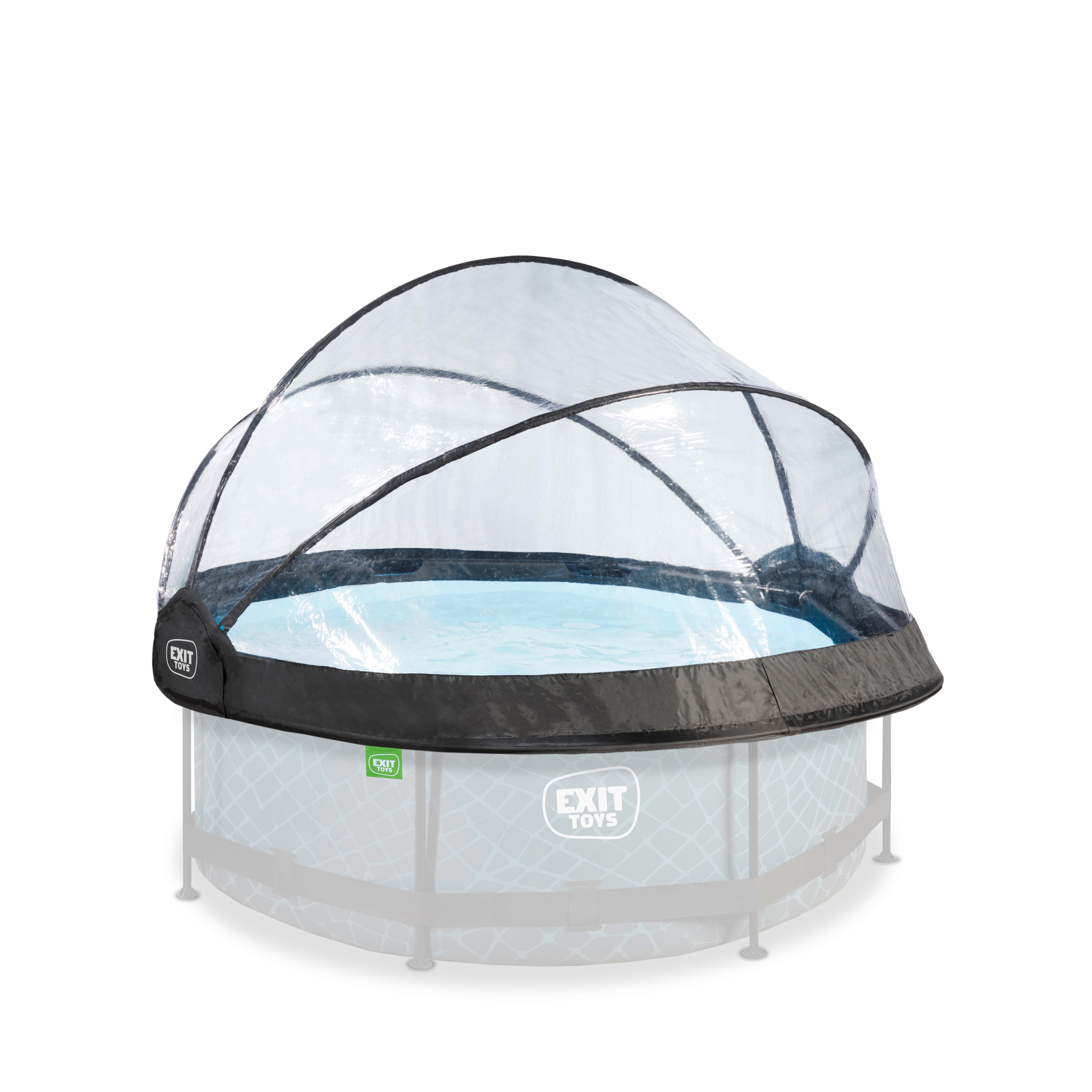 Bazenska Streha Exit Pool Abdeckung, Ø 244cm - prosojno, Konvencionalno, kovina/umetna masa (244/140cm) - EXIT Toys