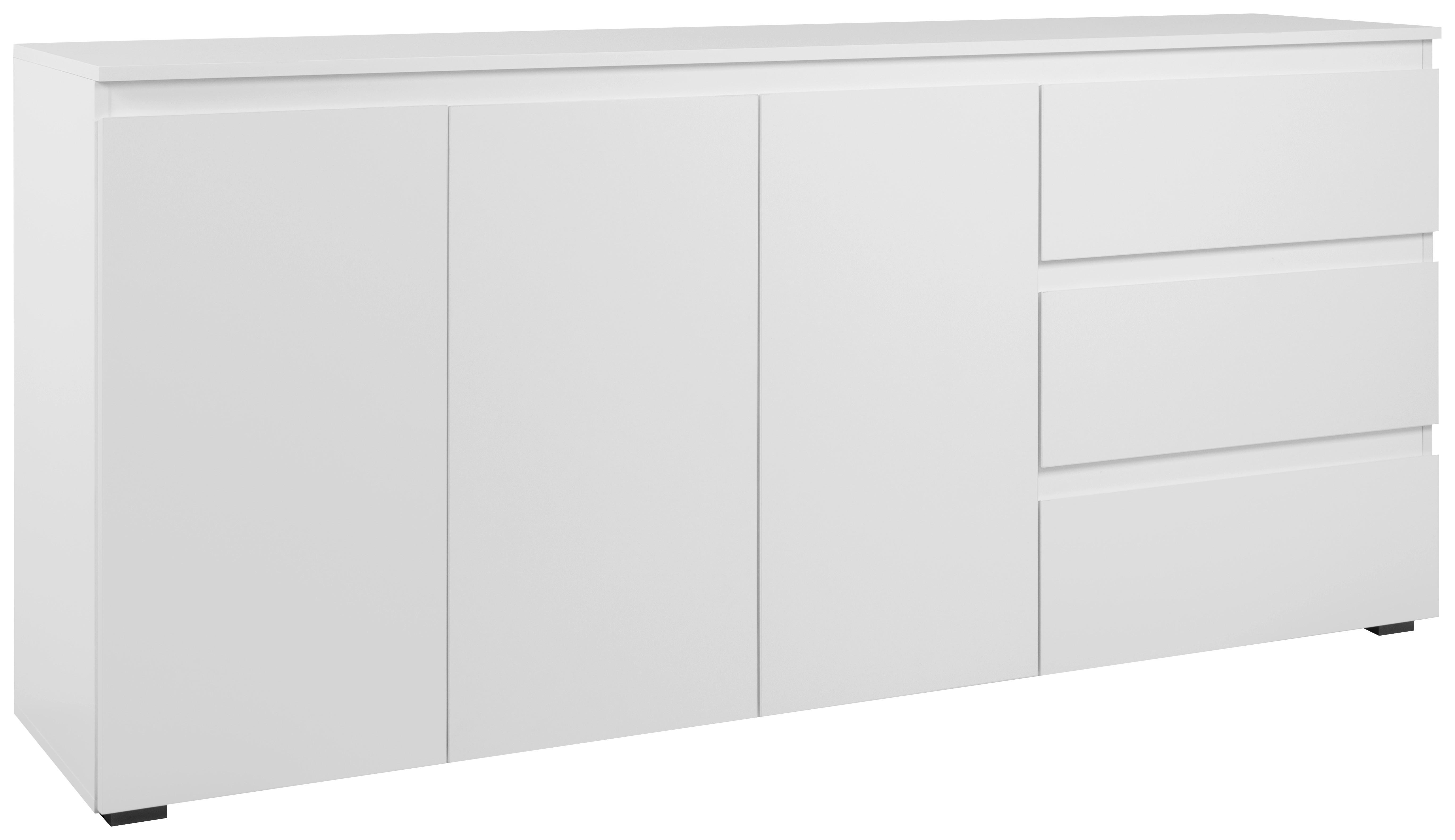 Široka Komoda Image 51a, Bela - črna/bela, Design, umetna masa/leseni material (178/80/40cm) - MID.YOU