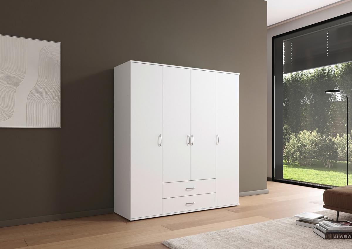 Ormar Za Odjeću Paul - bijela/boje aluminija, Konvencionalno, drvni materijal/plastika (168/188/52cm) - Modern Living