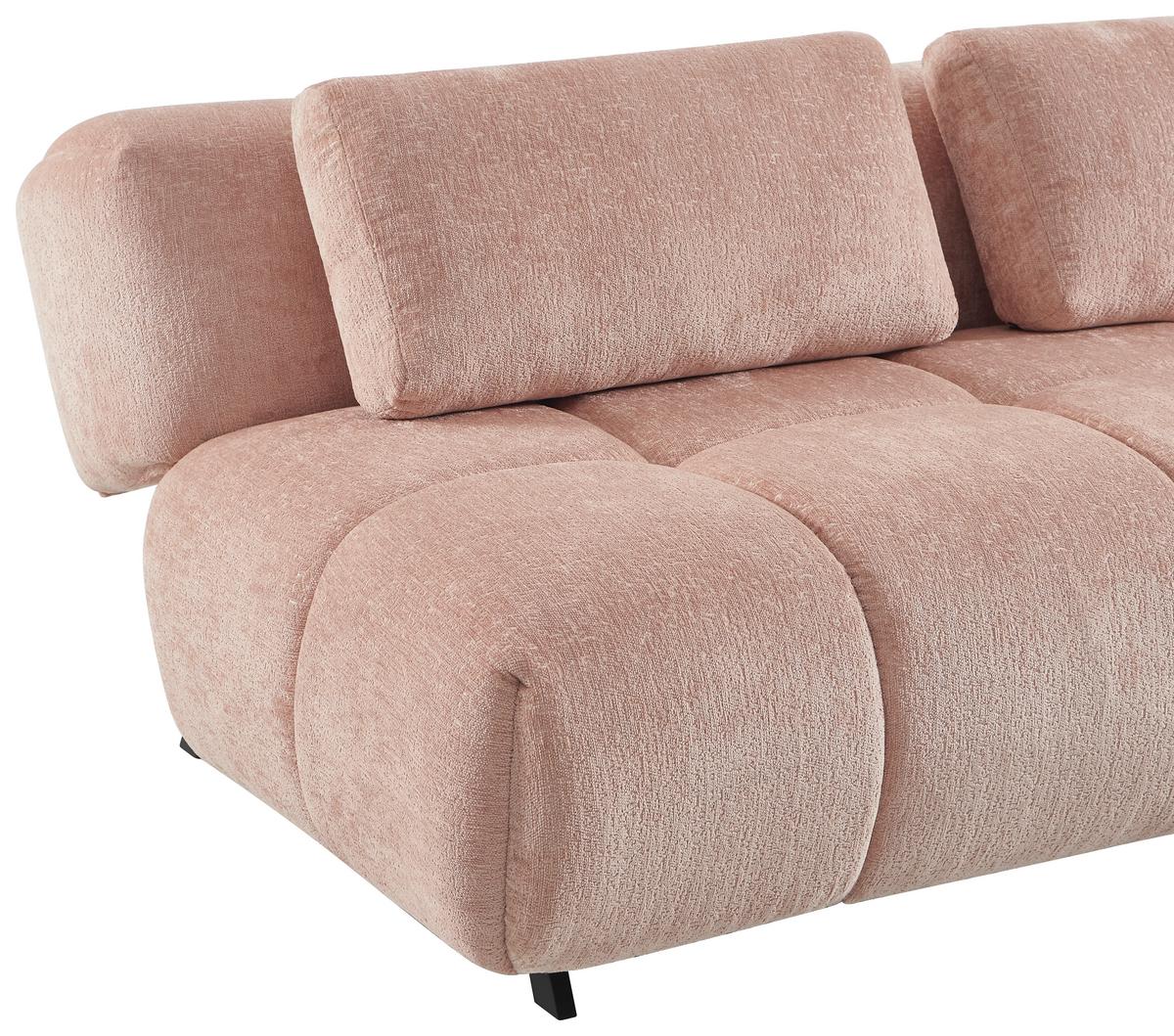 Sofa Ares - pink/crna, Moderno, drvo/metal (193/72/109cm) - Mömax