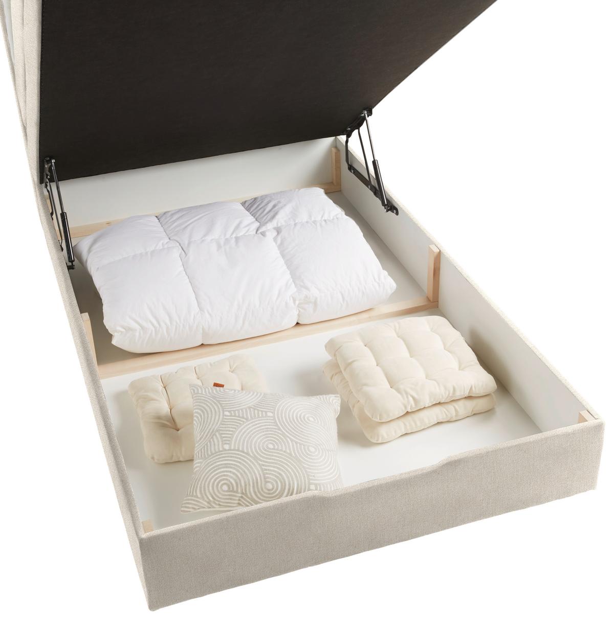 Boxspringbett in Beige ca. 90x200cm - Beige (90/200cm) - Mömax
