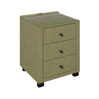 Noćni Ormarić Elysia - zelena, Trend, staklo/drvni materijal (48/68/45,5cm) - Premium Living