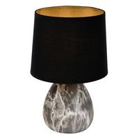LAMPA STOŁOWA 47508/81/30 MARMO - czarny/biały, Basics, tkanina/ceramika (16/16/25.5cm) - Lucide