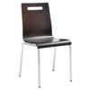 Besucherstuhl "My Life", wengefarbe - Wengefarben/Chromfarben, Basics, Holz/Metall (48/87/55cm) - MID.YOU
