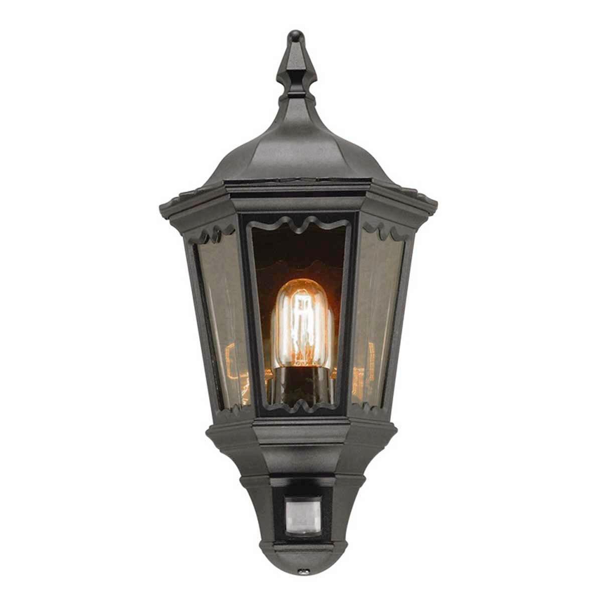Kültéri Falilámpa Md7-Pir-Black - fekete, Konventionell, üveg/fém (49,5/26/14cm) - Elstead Lighting