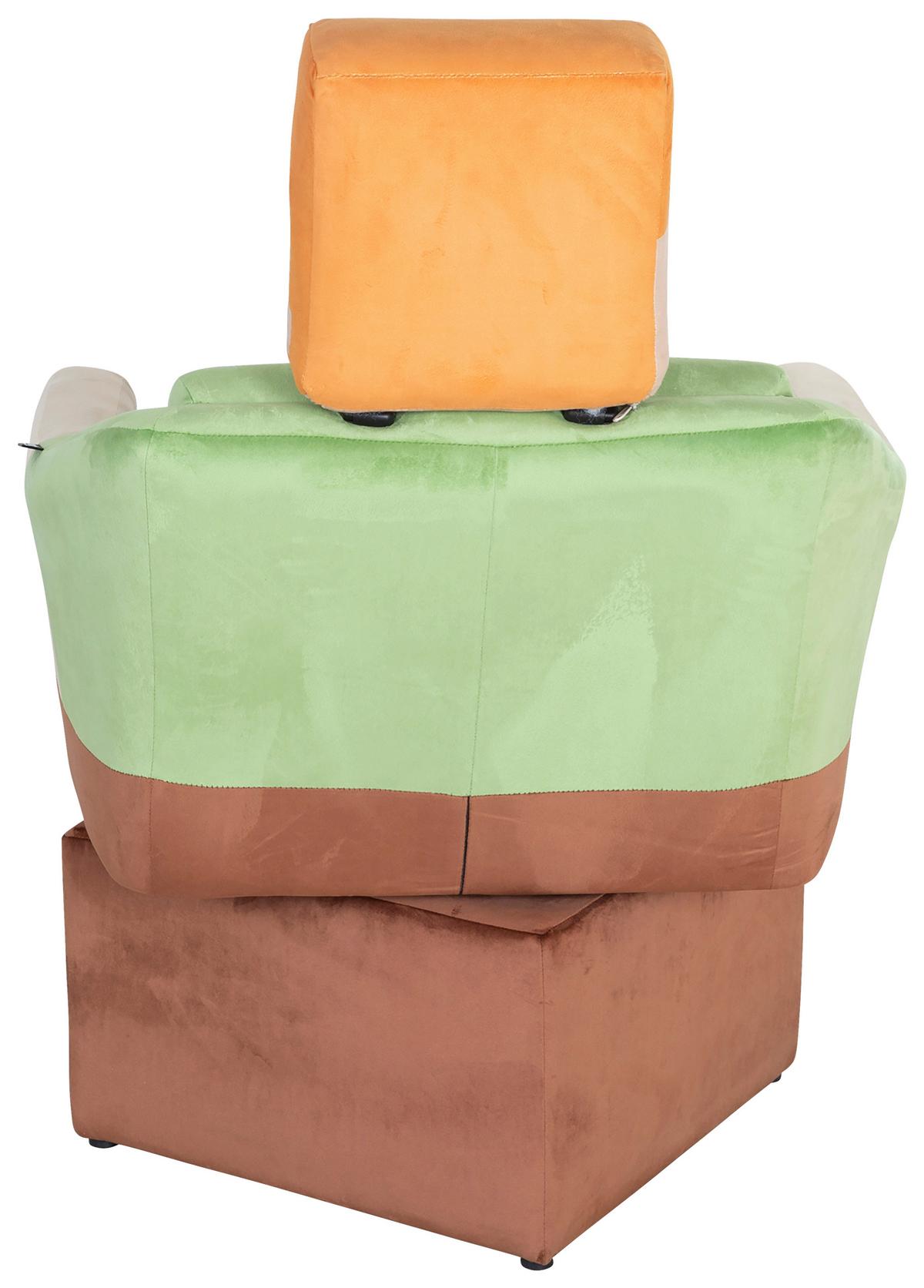 Loungesessel Mincraft Alex ca. 69x96x75 cm Grün/Braun - Multicolor/Grün, MODERN, Holzwerkstoff/Textil (69kg) - Minecraft