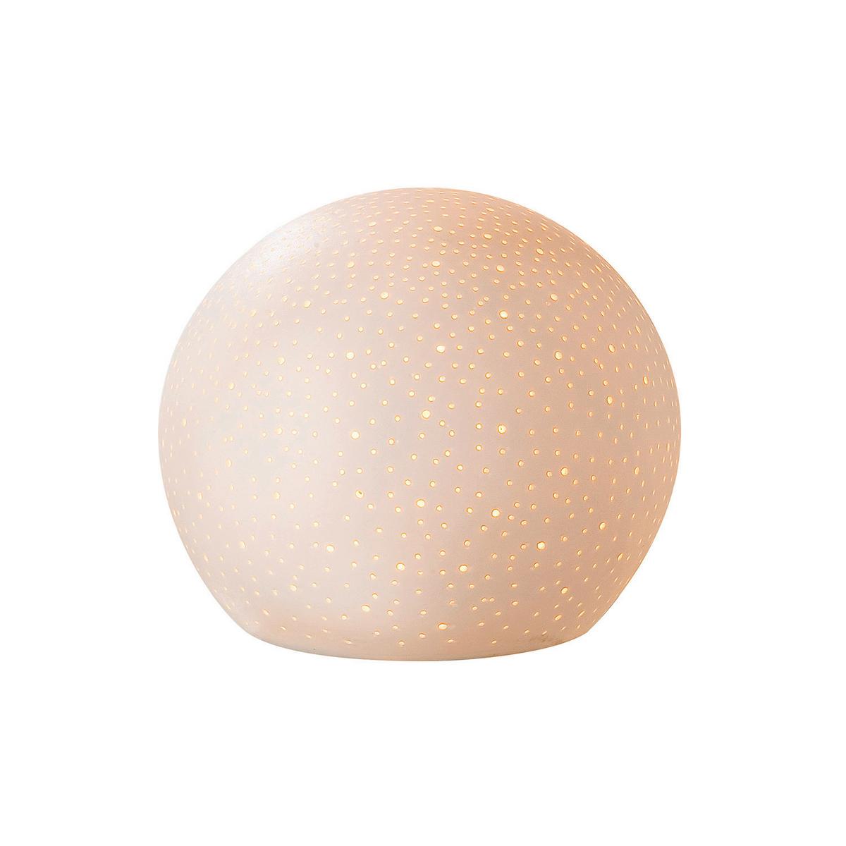 Tischleuchte Weiß matt max. 25 Watt - Weiß, Basics, Keramik (18/16/18cm)